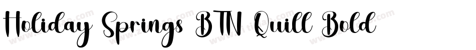 Holiday Springs BTN Quill Bold字体转换